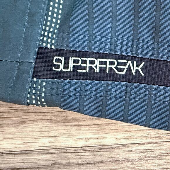 O’Neill Superfreak Board Shorts Mens 38 Blue Striped Surf Swim Trunks Drawstring - Picture 3 of 8